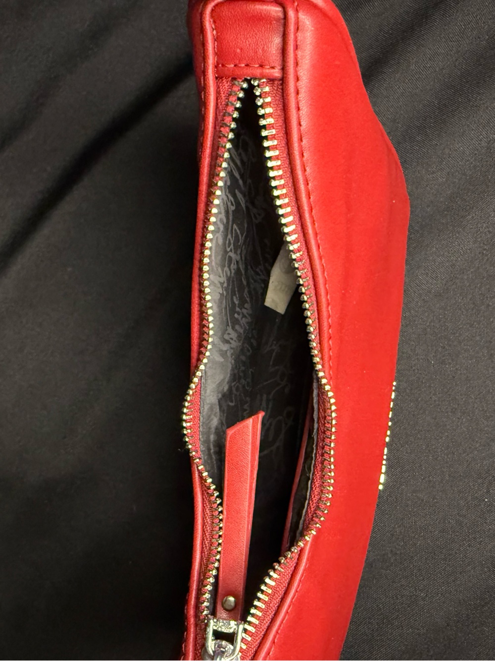 Steve Madden Red Leather Knee-High Stiletto Boots with Matching Shoulder Bag - Picture 5 of 7